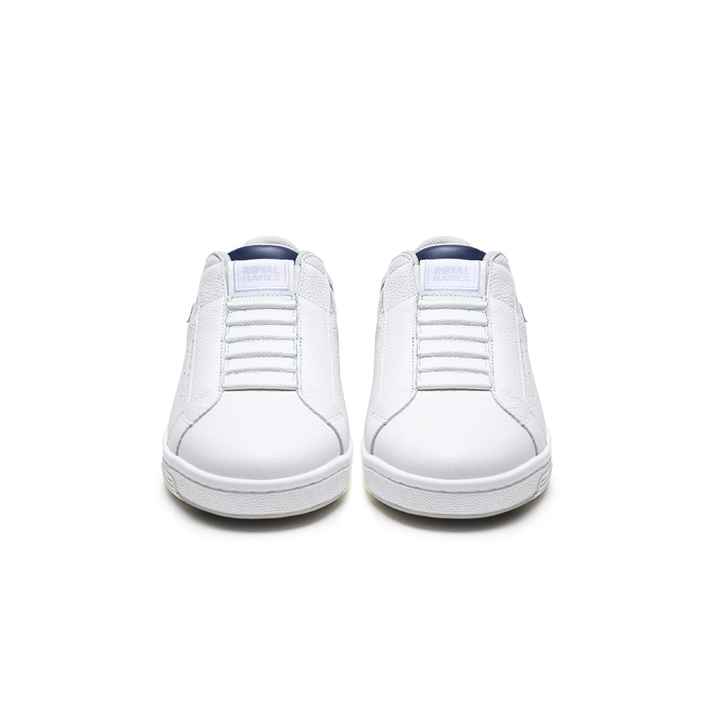 Men's Icon OG White Blue Logo Leather Sneakers 01951-005