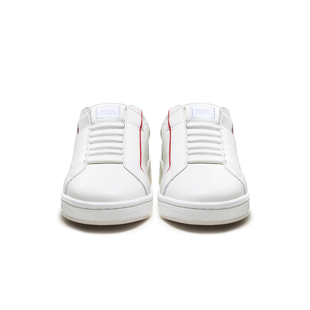 Men's Adelaide White Red Leather Sneakers 02623-015