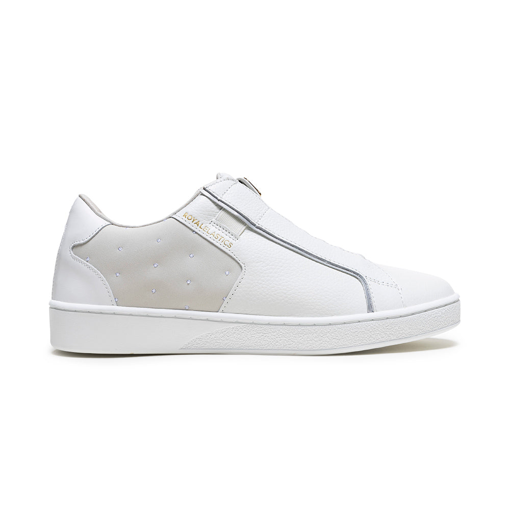 Men's Adelaide Lux White Beige Leather Sneakers 02742-088