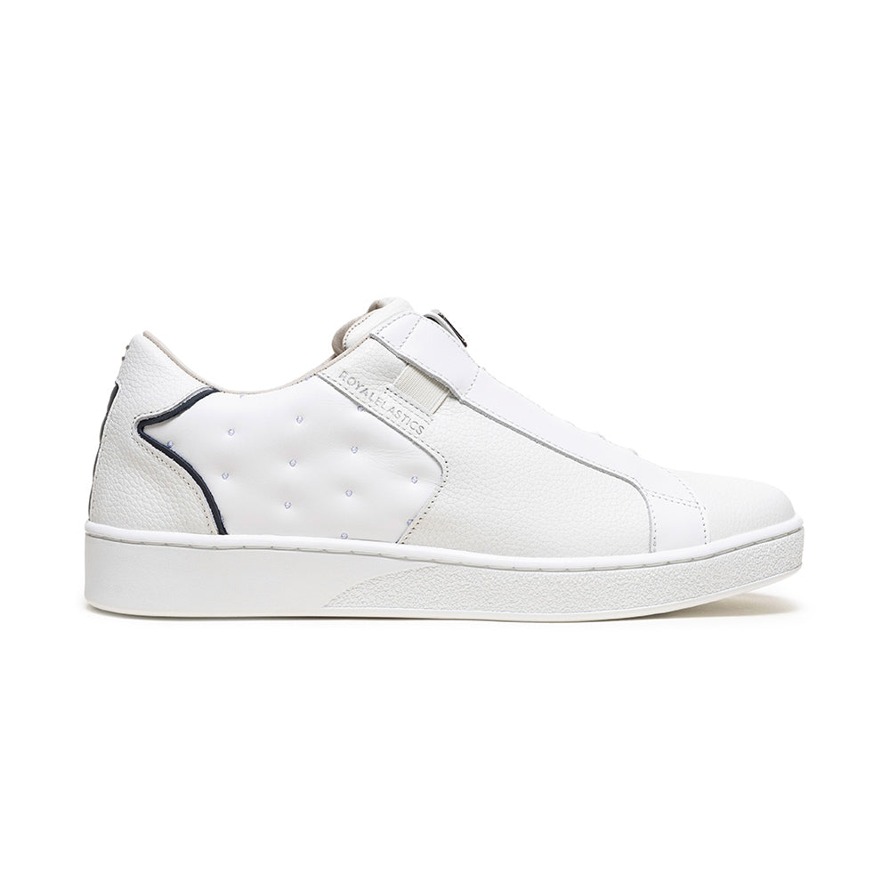 Men's Adelaide Lux White Black Leather Sneakers 02751-009