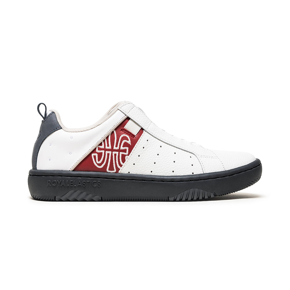 Men's Icon 2.0 White Red Black Logo Leather Sneakers 06551-019