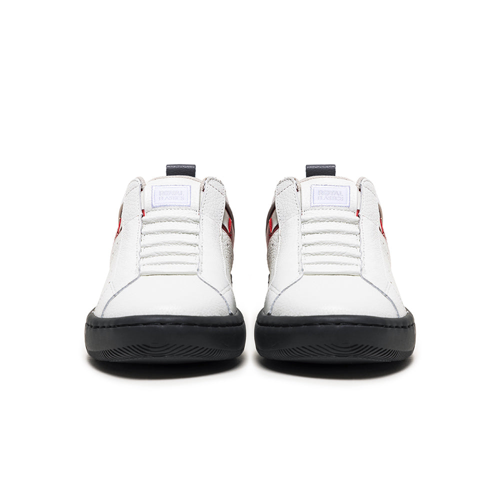 Men's Icon 2.0 White Red Black Logo Leather Sneakers 06551-019