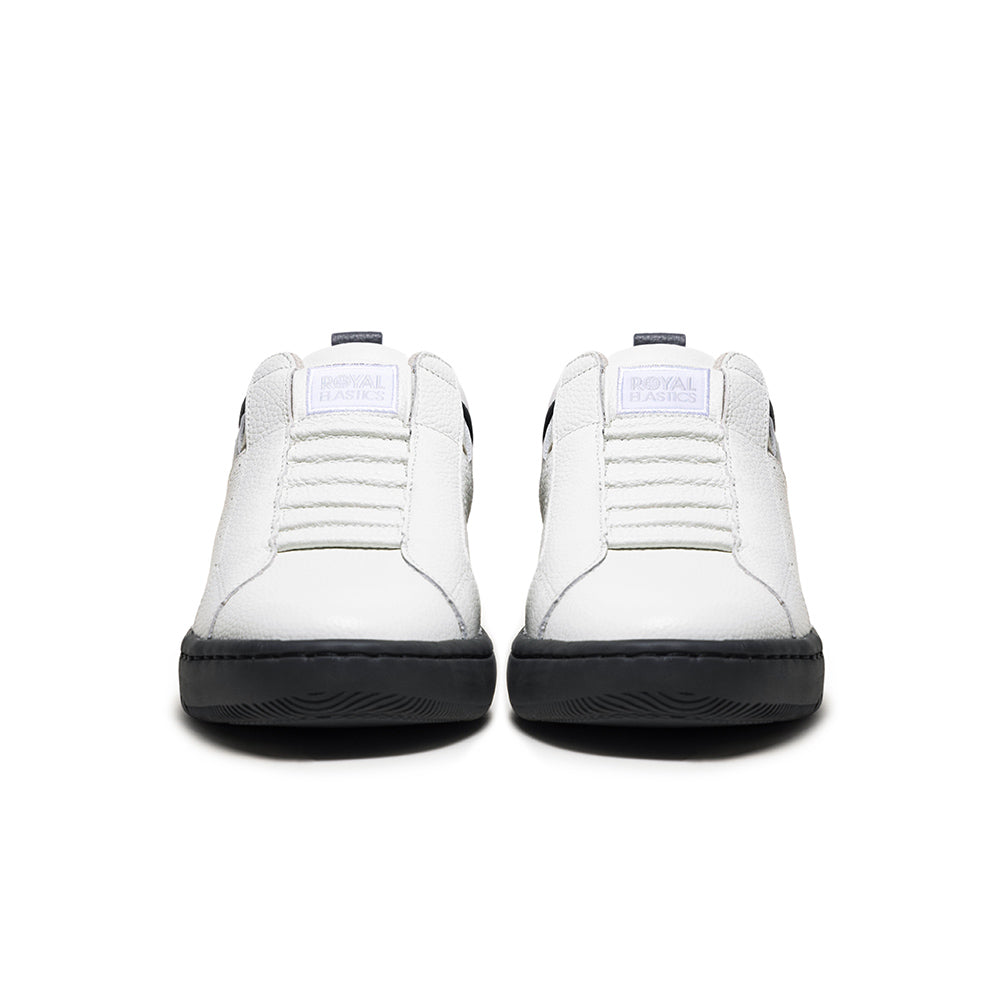 Men's Icon 2.0 White Gray Black Logo Leather Sneakers 06551-089