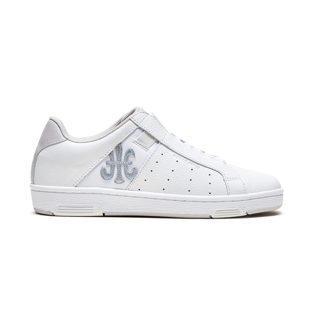 Women's Icon OG White Silver Logo Leather Sneakers 91951-008