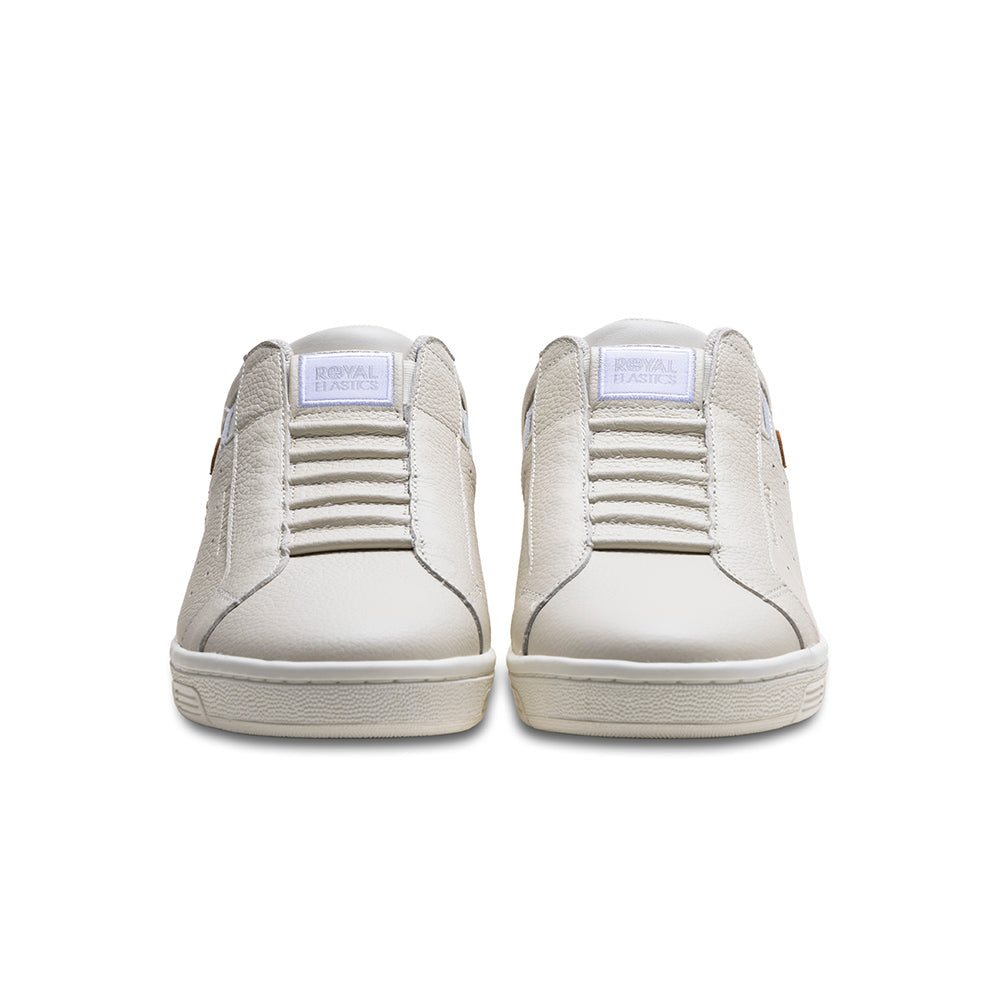 Women's Icon OG Beige Gold Logo Leather Sneakers 91951-777