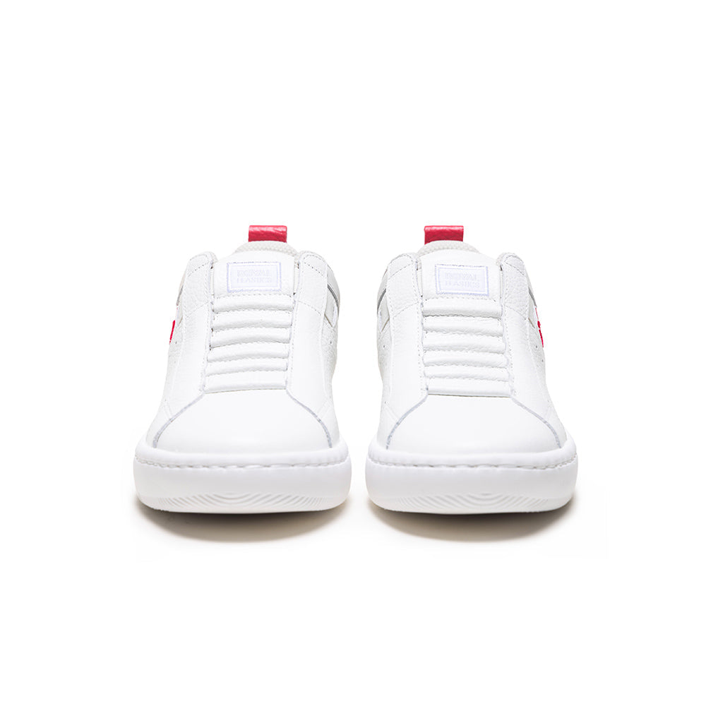 Women's Icon 2.0 White Red Logo Leather Sneakers 96542-017
