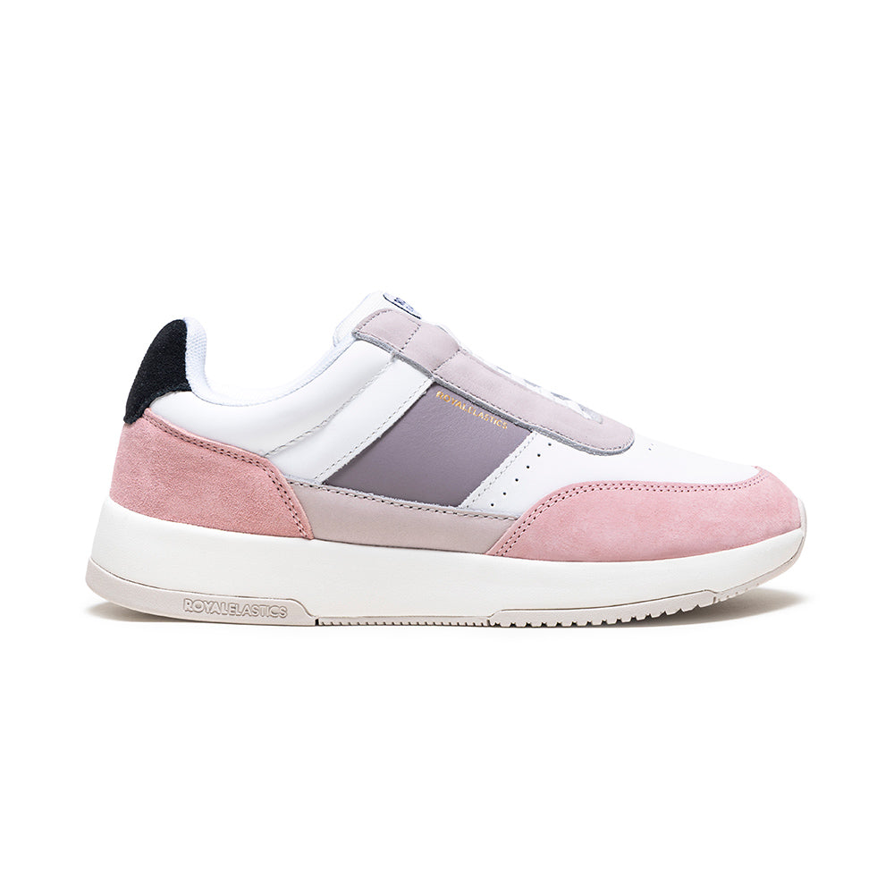 Women's Crown Lux White Pink Purple Leather Sneakers 97543-016