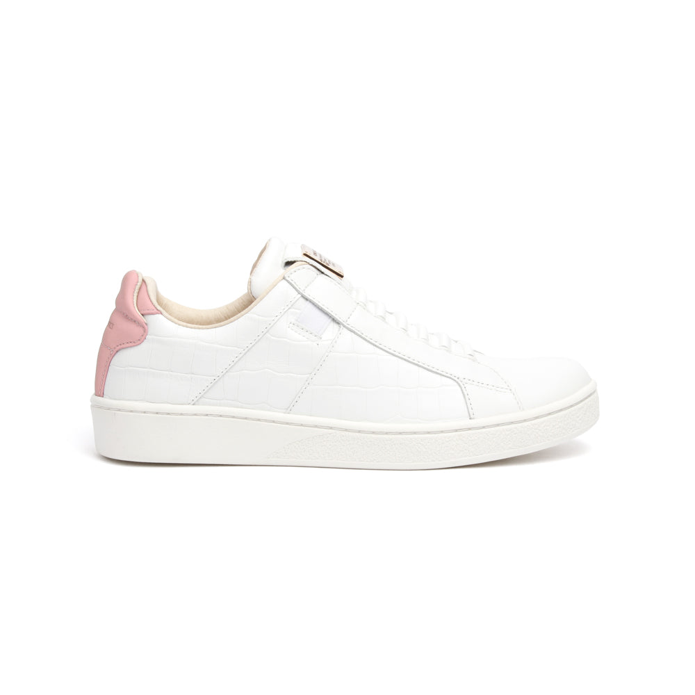 Women's Icon SBI White Pink Leather Sneakers 92583-010